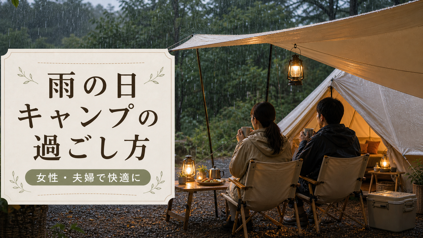 雨の日キャンプの過ごし方のアイキャッチ画像